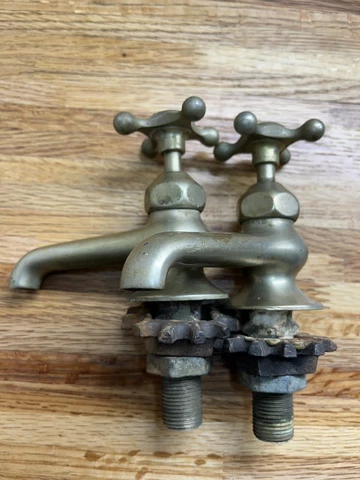 Bathroom Crane Faucets….Architectural VINTAGE ANTIQUE BRASS! Cover