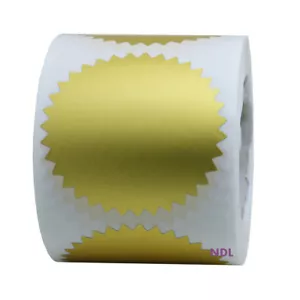 Rullo wafer certificato oro 2" rotolo di 250 etichette, adesivi goffratura VENDITA - Foto 1 di 7