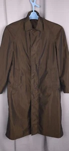 Vintage Sanforized Jacket Mens 36 Brown Iridescent Trench Raincoat Minimalist - Picture 1 of 21