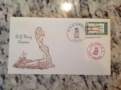 Navy FDC First Day Cover: 1961 USS Canberra CAG 2 Baltimore Boston Class Cruiser - Image 1 of 4
