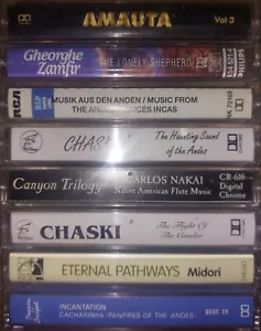 8 x Panpipe/Andes/Native American Flute Cassette Tape ☆Bundle/Job lot☆ SOME RARE - Picture 1 of 17