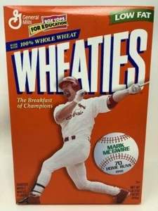 Wheaties Mark McGuire "70 home runs 1998" Unopened MLB Baseball Cereal - Picture 1 of 6