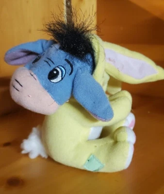 Disney Fisher Price Plush Basket Hugger Eeyore 2002 Vintage Bunny Costume 5" - Image 1 of 2