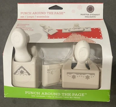 Martha Stewart Poinsettia Flourish Punch Around The Page HTF Discontinued NEW!! - Image 1 of 3