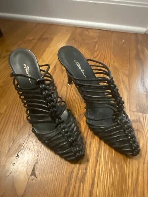 Salto 3.1 Phillip Lim 3.1 preto com tiras tamanho UE 40 EUA 10 - Imagem 1 de 4