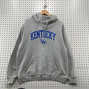 Kentucky Wildcats Hoodie Sweatshirt Mens Large Gray Hooded Pullover 24x26 - Picture 1 of 14