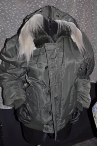 EXTREME COLD WEATHER USAF FLIGHT BOMBER JACKET N-2B Air Force Green Medium - Picture 1 of 12