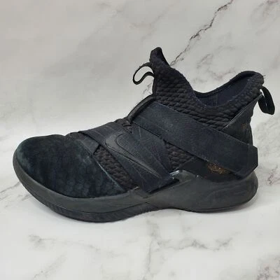 NIKE Lebron Soldier 12 Black High Top Sneakers Men's 8.5 AO4054-003 - Image 1 of 4