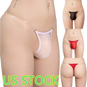Hombres Bolsa Jock Correa Bragas Gay Slip Sexy Tanga Tanga T-back Ropa Interior - Imagen 1 de 62