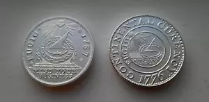 1787 FUGIO CENT TRIBUTE 2 OZ + 1776 CONTINENTAL CURRENCY TRIBUTE 2 OZ 999 SILVER - Picture 1 of 19
