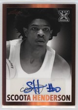 2021-22 Leaf Memories 1960 Base Scoot Henderson Scoota #BW-SH1 Auto