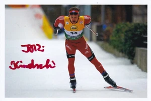 Jöri KINDSCHI - Suiza, plata Eurocopa 2018 maratón de esquí, ¡autógrafo original! - Imagen 1 de 1