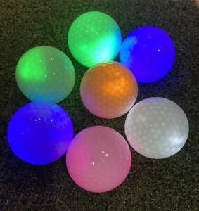 Balles de golf illuminées, balles de golf Hit Glow in the Dark Night - multicouleurs. 12 pièces