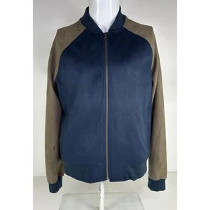 Banana Republic Faux Suede Lightweight Jacket Mens Blue Size M - Picture 1 of 7