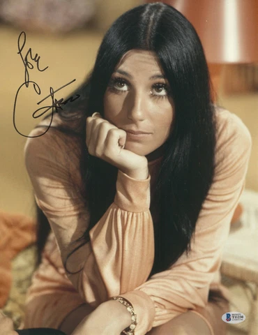 WOW CHER SIGNED AUTHENTIC AUTOGRAPH 11X14 PHOTO BECKETT BAS COA  27 Cover