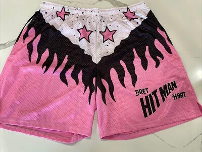 Pantalones Cortos Retro Chalk Line Bret Hart Rosa 3XL AK104 Foto 1 de 4