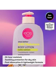 Eos Shea Better Body Lotion- Vanilla Cashmere, 24-Hour Moisture Skin Care, 16 fl - Picture 1 of 7