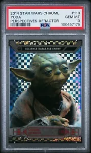 2014 TOPPS CHROME STAR WARS PERSPECTIVES YODA X-FRACTOR /99 PSA 10 CARD - Picture 1 of 2