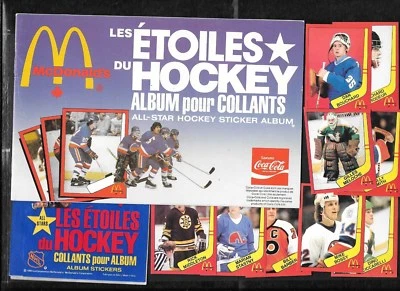1982-83 MCDONALD’S STICKER + FOIL 1-36 & WRAPPER + ALBUM & TEAM LOT SEE LIST - Image 1 of 3