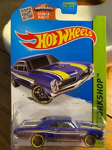 2015 Hot Wheels #228 HW Workshop-Muscle Mania '67 PONTIAC GTO Blue w/Black Pr5Sp - Picture 1 of 4