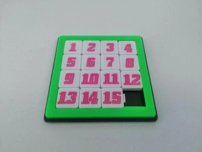 Vintage Toys Sliding Block Tile Puzzle Number 1-15 IQ Tester Brain Kids Games x4 - Image 1 of 4