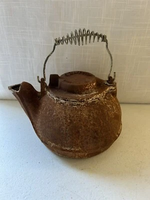 Antique Cast Iron Century Tea Kettle Coffee Pot Primitive ,Made in U.S  tc - Image 1 of 4