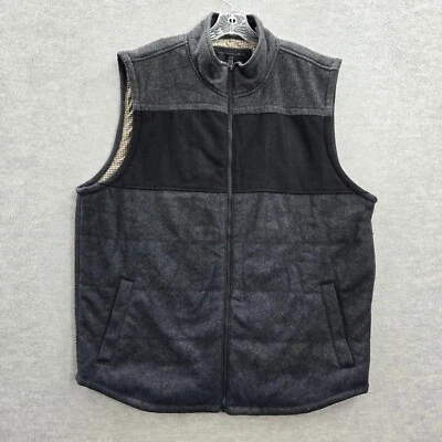 prAna Men Jacket 2XL Gray Colorblock Puffer Vest Wool Organic Cotton Mock Neck - Image 1 of 4