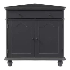 Dowden Charcoal Black Corner Cabinet - Picture 1 of 12