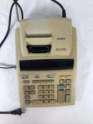Casio DR-210HD Tax & Exchange Desktop Electric Adding Machine 10 Key Calculator - Image 1 of 4