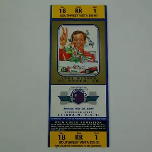 1995 Indianapolis 500 Ticket Stub Credential Southwest Vista Sec18 Row RR Seat 1 - Picture 1 of 7