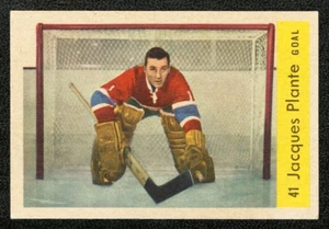 1959 Parkhurst #41 Jacques Plante zentriert Hauptquartier perfekte Farbe keine Knicke Rückenfleck - Bild 1 von 2