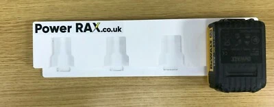 POWER RAX Lock in Dewalt 18v XR Battery Rack, 4 slot tool holder for batteries