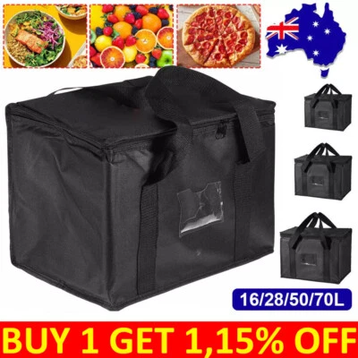 GZZHONGHENG625 Large Food Delivery Insulated Bag Pizza Takeaway Thermal Warm/Cold Ruck Pouch UK