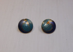Laurel Burch "Myna Bird" Multicolor Button Pierced Earrings - Picture 1 of 3
