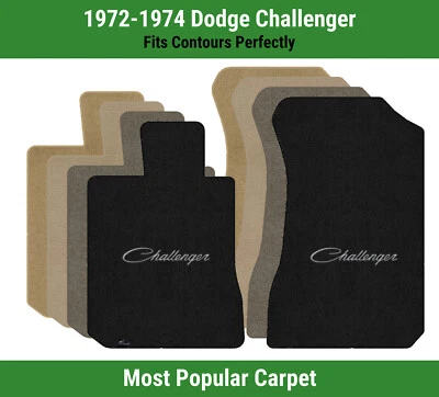 Alfombrillas delanteras Lloyd Ultimat para Dodge Challenger 72-74 con Challenger plateadas/negras Foto 1 de 4