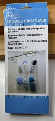 NUEVO DE COLECCIÓN 6 bolsillos baño ducha carrito bolsa de almacenamiento colgante organizador malla Foto 1 de 4