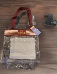 Iowa State Cyclones Clear Gameday Stadium Approved Football Zipper Tote Bag - Picture 1 of 4