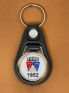 Ford Crest 1952 llavero premium cuero negro - Imagen 1 de 2