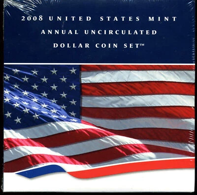 2008 United States Mint Annual Uncirculated Dollar Coin Set - Unopened/Sealed - Image 1 of 2