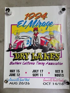 El Mirage Dry Lake 1994 Bonneville Salt Flats S.C.T.A. Poster, orginal, Hot Rods - Picture 1 of 9