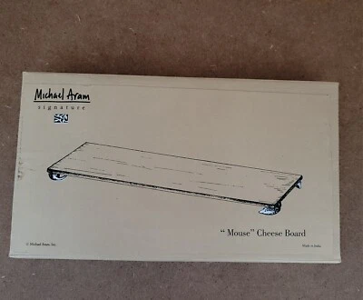 NEW Michael Aram SIGNATURE Mouse White Granite Cheese Board 11.5x6 Charcuterie - Image 1 of 4