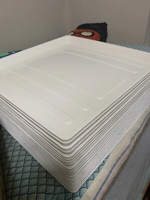 Bandejas de sementes de substituição para gaiola de pássaros branca 19-1/2" x 19-1/2" - Imagem 1 de 2