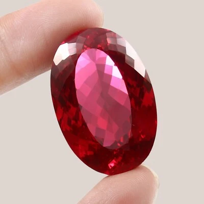 30x20 MM - AAA Natural Flawless Museum Grade Burma Ruby Loose Oval Gemstone Cut - Image 1 of 4