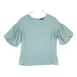 Camicetta Vince Camuto donna XS manica a bolla cabana blu testurizzata - Foto 1 di 8