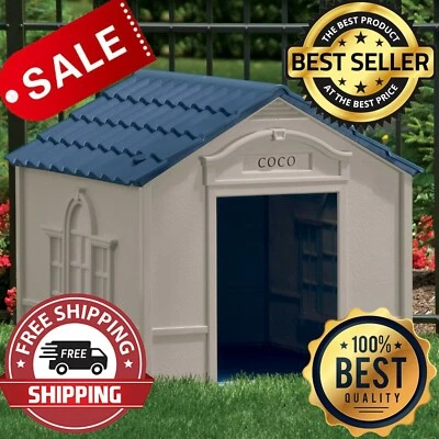 PERRERA PARA PERROS SÚPER GRANDE 100 libras AL AIRE LIBRE PORTÁTIL MASCOTA ENORME CABAÑA REFUGIO Foto 1 de 3