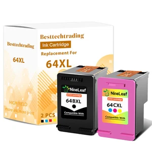 64XL 64 XL Wkład atramentowy do HP 64 XL Envy Photo 6230 6255 7120 7155 7820 7822 - Zdjęcie 1 z 15