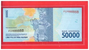 FCP 888888 NEW 2016 Indonesia 50000 Rupiah Djuanda Solid No. Note FCP 888888 UNC - Picture 1 of 2