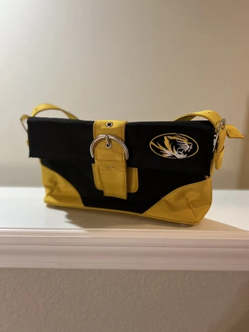 NCAA Missouri Tigers Handbag Bag Purse 9.5 inch Footed Mizzou MU University Cover