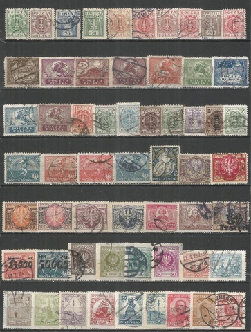Poland 1919-1928 years nice COLLECTION used stamps Cover