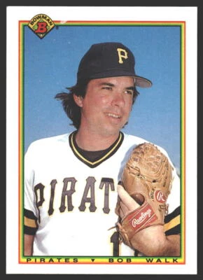 Bob Walk #163 1990 Bowman Pittsburgh Pirates - Image 1 of 2